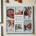 Blue Wooden Collage Frame -  "Dream Big"