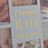 Blue Wooden Collage Frame -  "Dream Big"