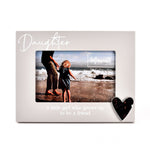 Wooden Photo Frame with Heart 6" x 4" - Daughter