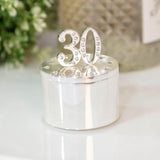 30th Silver Plated Crystal Trinket Box - Gallery Gifts Online 