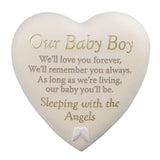 Graveside Heart Plaque - Our Baby Boy